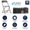 Flash Furniture Hercules Series Plastic Folding Chair Black - 10 LB Weight Capacity Comfortable Event Chair-Lightweight Folding Chair, PK10 10-LE-L-3-BK-GG - alternate 6